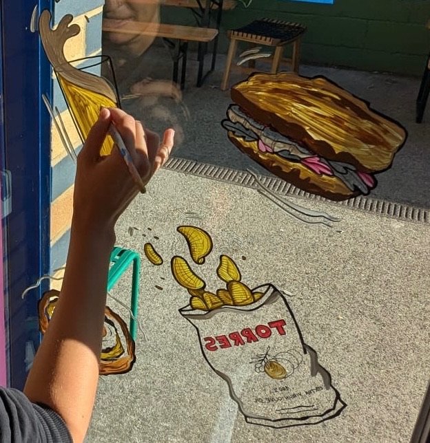 Window Splash being painted